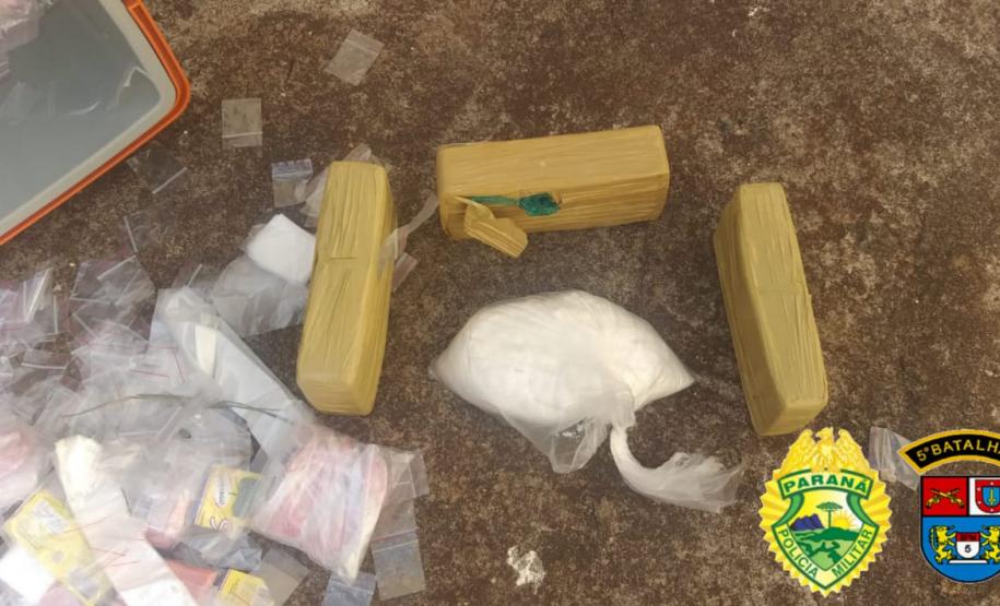 No Norte do Paraná, PM encaminha quatro pessoas por envolvimento com o tráfico, em ocorrências distintas