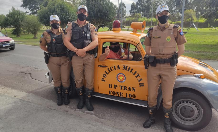 BPTran faz visita para veterano da unidade no dia do seu aniversário em Curitiba (PR)