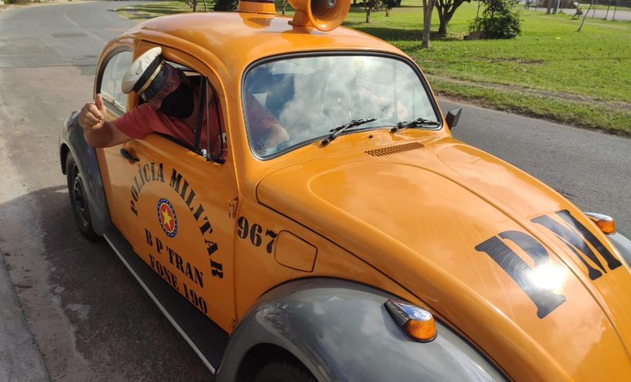 BPTran faz visita para veterano da unidade no dia do seu aniversário em Curitiba (PR)