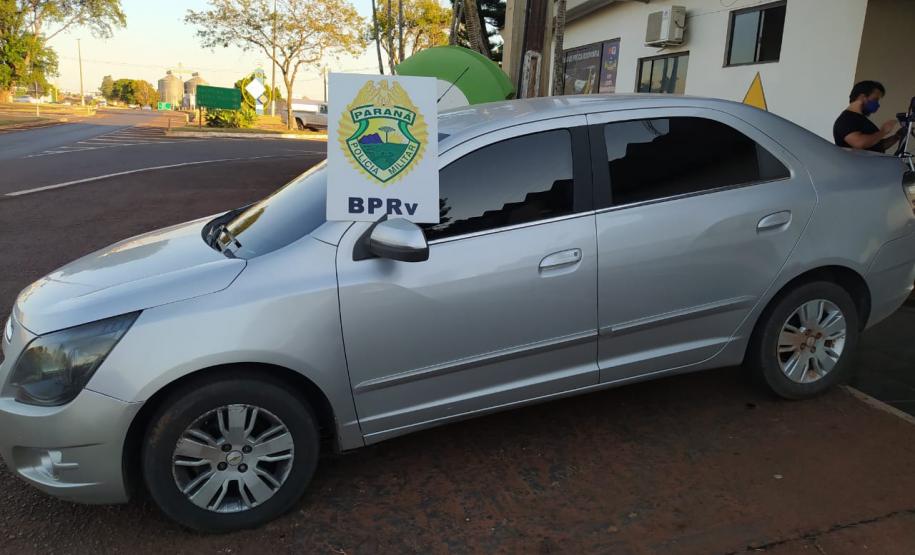 BPRv apreende carro furtado carregado com meia tonelada de maconha no Noroeste do estado