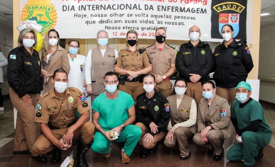 Profissionais de saúde são homenageados no Hospital da Polícia Militar em comemoração ao Dia Internacional do Enfermeiro