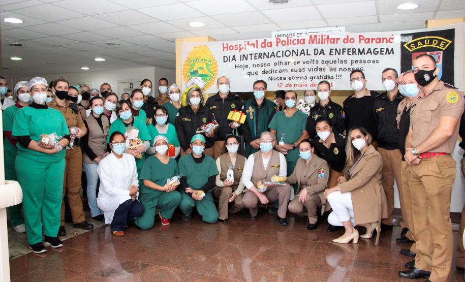 Profissionais de saúde são homenageados no Hospital da Polícia Militar em comemoração ao Dia Internacional do Enfermeiro