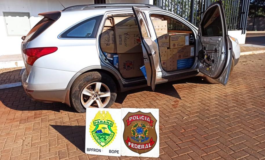 Durante Operação Hórus, cerca de R$ 1 milhão em cigarros contrabandeados é apreendido em Altônia e Guaíra, na região fronteiriça do estado