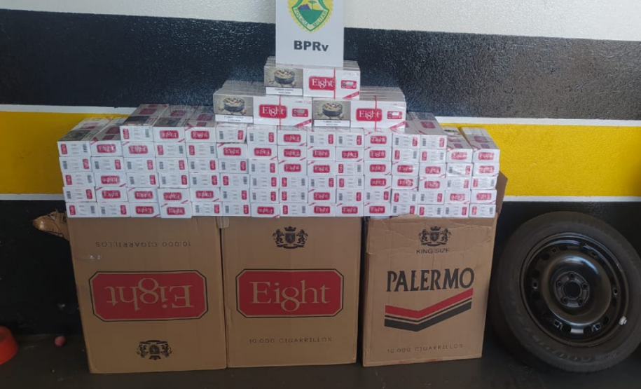 Durante ocorrências diversas, Batalhão Rodoviário apreende 6 mil maços de cigarros estrangeiros e sem nota fiscal, no Norte do Paraná
