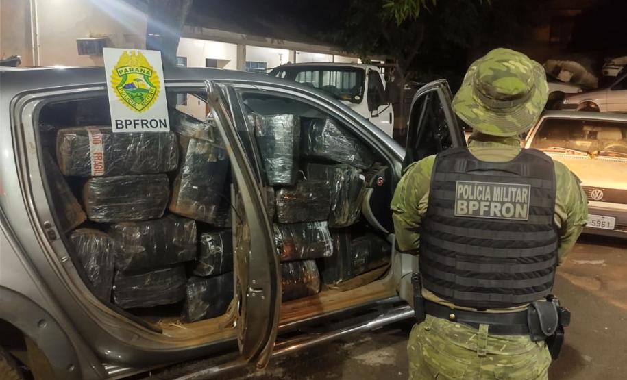 Caminhonete com mais de 1,6 tonelada de maconha é apreendida pelo BPFron em Santa Helena (PR) durante a operação Hórus