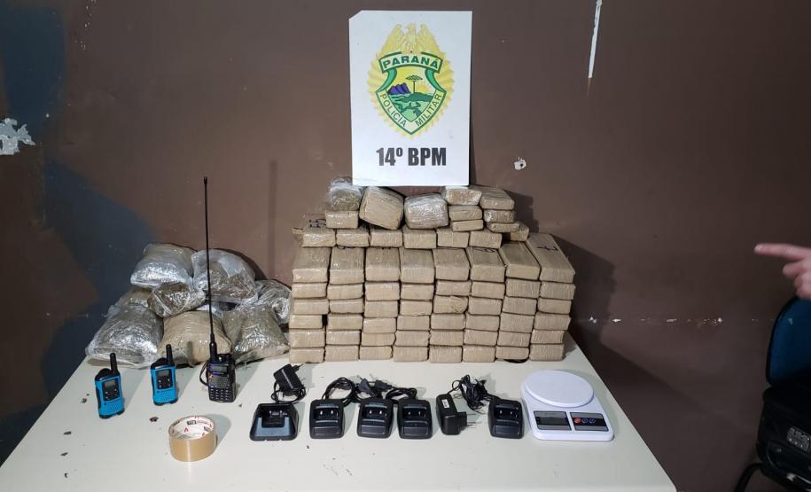 Mais de 100 quilos de maconha são apreendidos pela PM em Cascavel e Foz do Iguaçu pela Operação Pronta Resposta IV