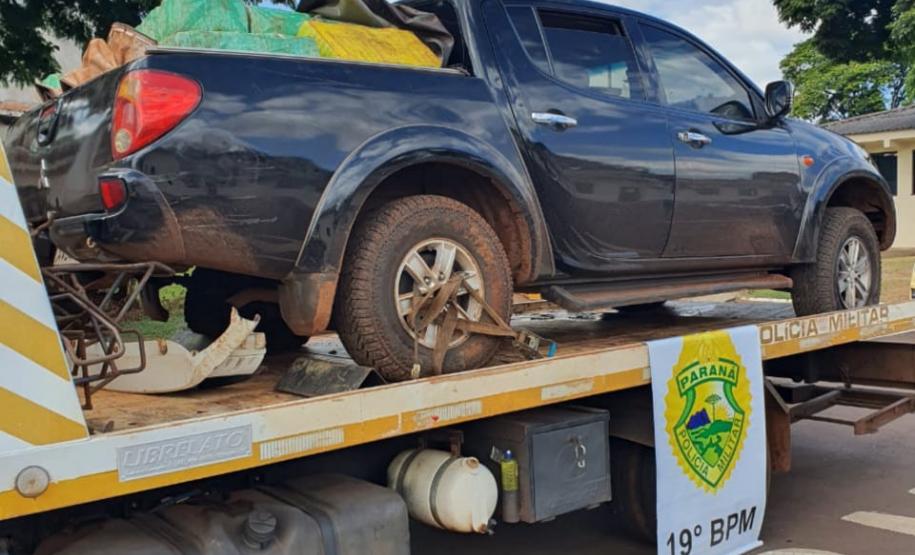 Em Cianorte, PM apreende caminhonete e 1,2 tonelada de maconha