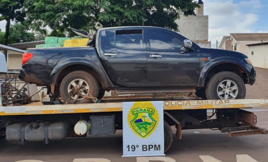 Em Cianorte, PM apreende caminhonete e 1,2 tonelada de maconha