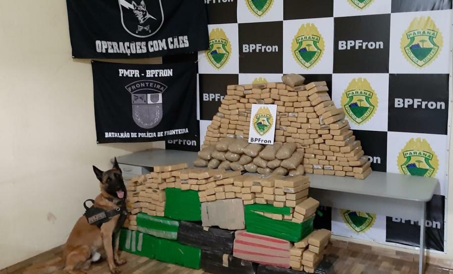 Mais de 1,3 tonelada de maconha é apreendida durante Operação Hórus, no Oeste do Paraná