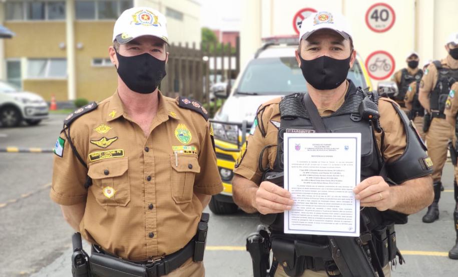 Policiais militares do BPTran são homenageados pelo profissionalismo aplicado no atendimento de ocorrência de tráfico na Capital