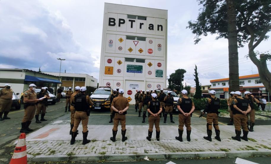Policiais militares do BPTran são homenageados pelo profissionalismo aplicado no atendimento de ocorrência de tráfico na Capital