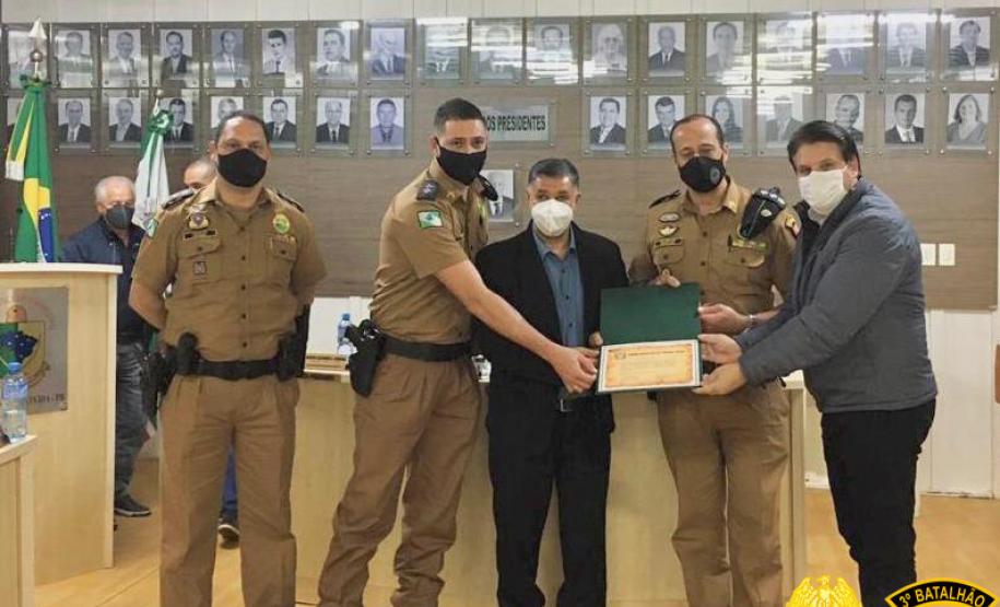 Batalhão da PM é homenageado pela Câmara Municipal de Vereadores de Coronel Vivida por atuação na região