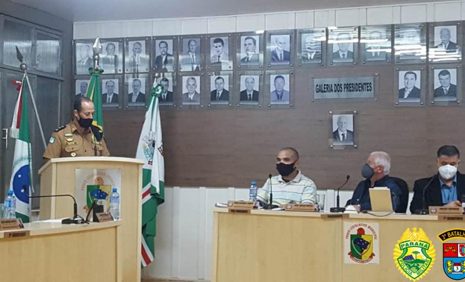 Batalhão da PM é homenageado pela Câmara Municipal de Vereadores de Coronel Vivida por atuação na região