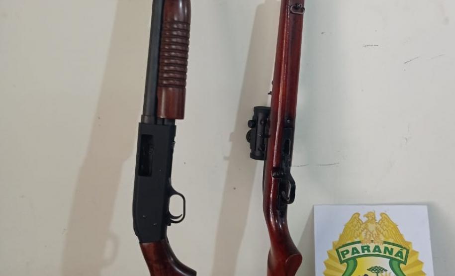 Em duas ocorrências, PM apreende quatro armas de fogo em Reserva e Imbaú, nos Campos Gerais
