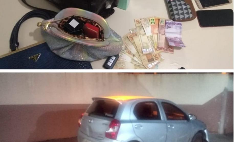 PM recupera carro roubado e apreende arma de fogo com munições nos Campos Gerais do estado