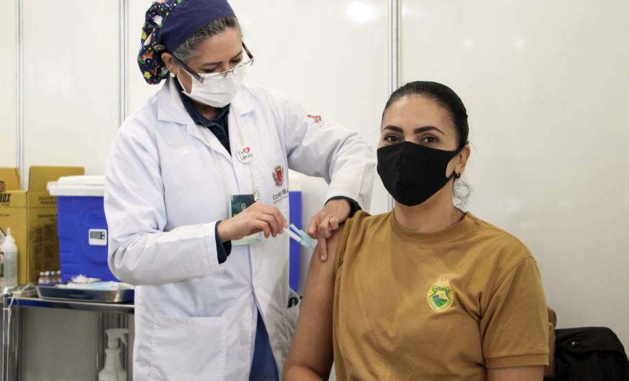 Quase 90% do efetivo da Polícia Militar já recebeu a primeira dose da vacina contra o coronavírus