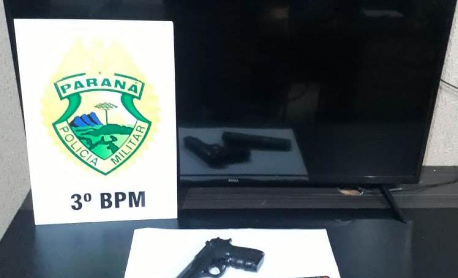 PM apreende mais de dois quilos de maconha, um revólver e um simulacro no Sudoeste do estado