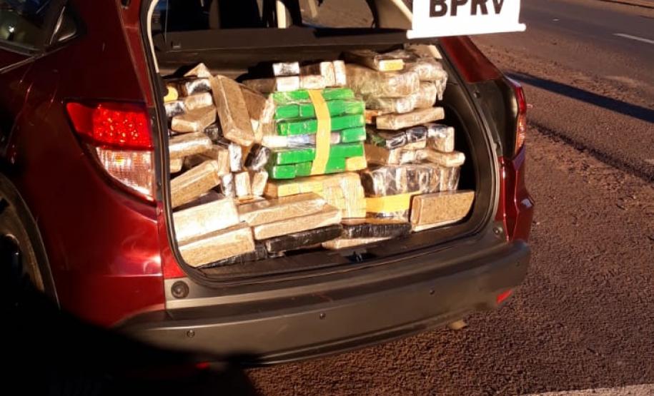Quase 185 quilos de maconha são apreendidos pelo BPRv durante a Operação Ciclo no Noroeste do estado