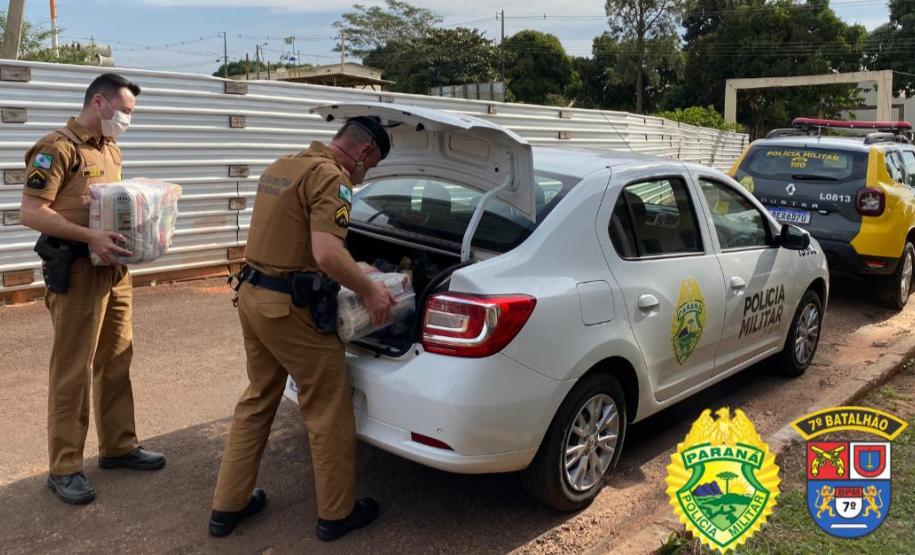 Policiais militares do Noroeste do estado doam alimentos e sangue em comemoração aos 53 anos do 7º Batalhão