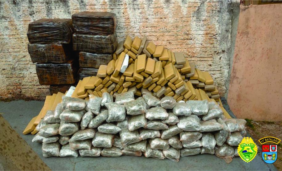 Mais de 600 quilos de maconha são apreendidos pela PM em Nova Cantu (PR)