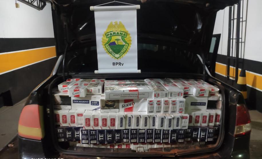 BPRv apreende pacotes de cigarros e eletrônicos contrabandeados durante abordagens no Noroeste do estado