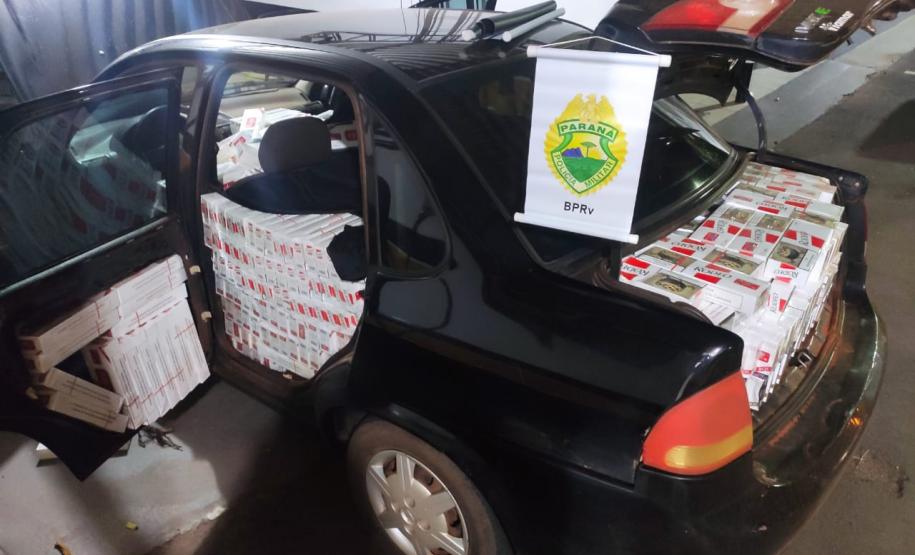 BPRv apreende pacotes de cigarros e eletrônicos contrabandeados durante abordagens no Noroeste do estado