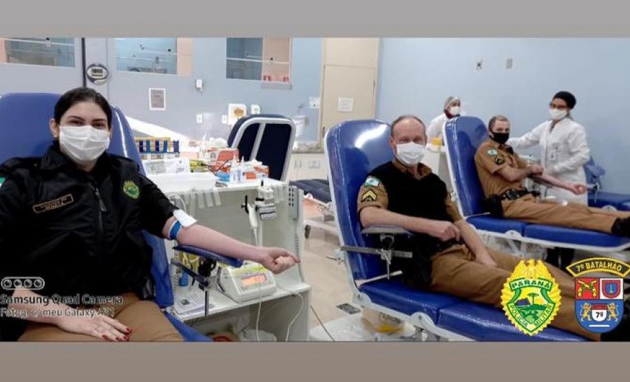 PM do Noroeste do estado comemora 53 anos de atuação com doação de sangue