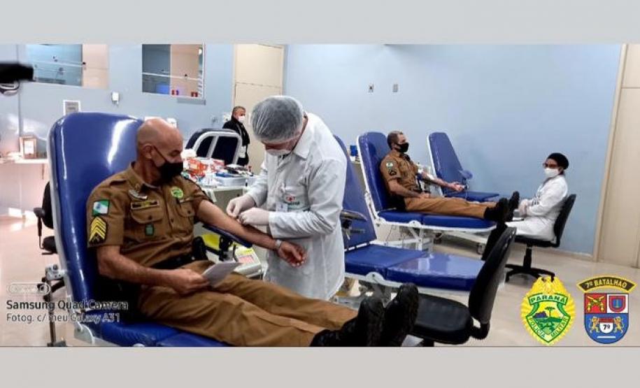 PM do Noroeste do estado comemora 53 anos de atuação com doação de sangue