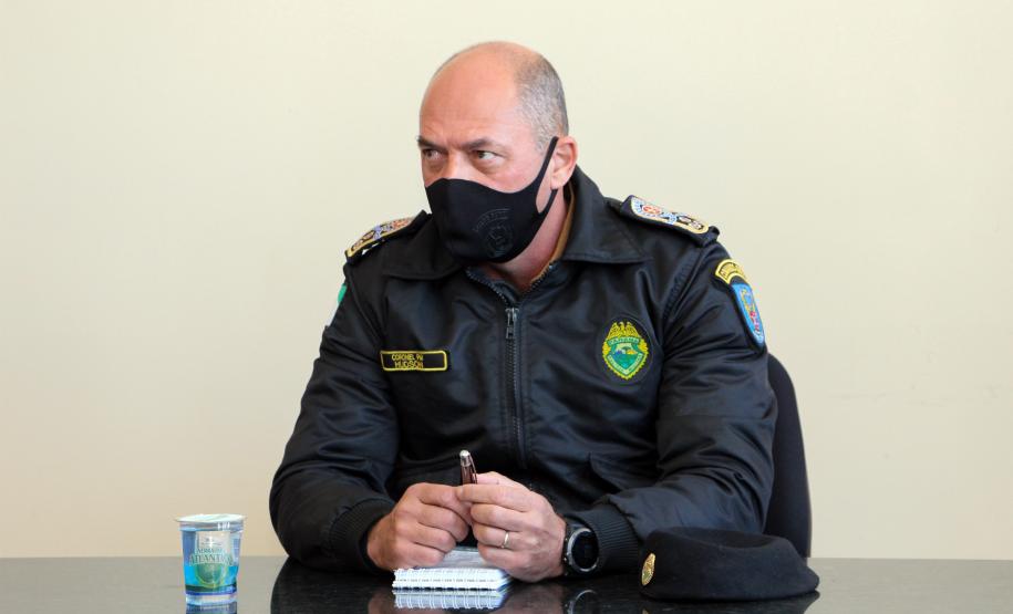 Oficiais da PM e do Corpo de Bombeiros se reúnem com o Comandante-Geral em Paranaguá