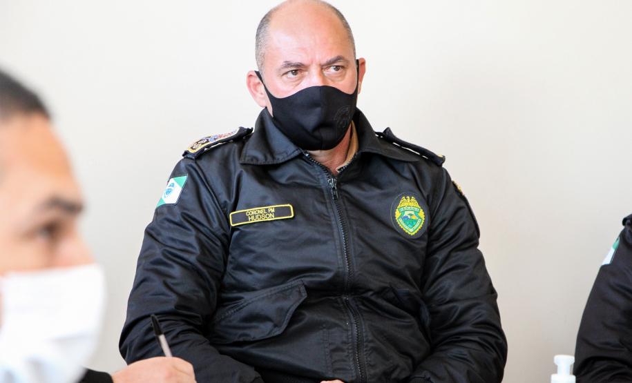 Oficiais da PM e do Corpo de Bombeiros se reúnem com o Comandante-Geral em Paranaguá