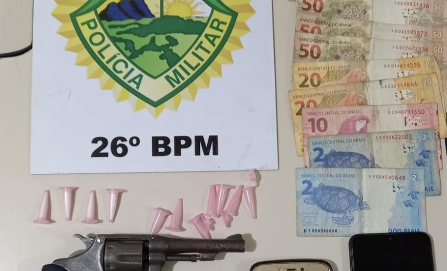 PM apreende armas e drogas em ocorrências distintas na região de Telêmaco Borba, nos Campos Gerais