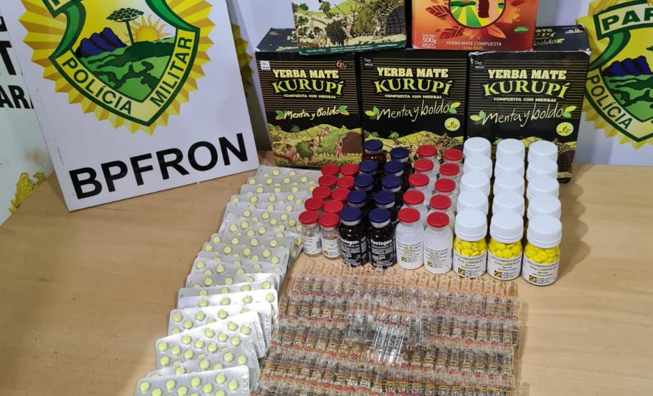 BPFron prendem cinco pessoas e apreendem anabolizantes, arma de fogo e produtos contrabandeados no interior do Paraná