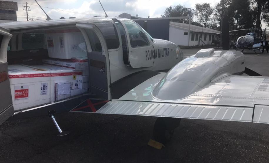 BPMOA apoia distribuição de vacinas com aeronaves no Interior do estado