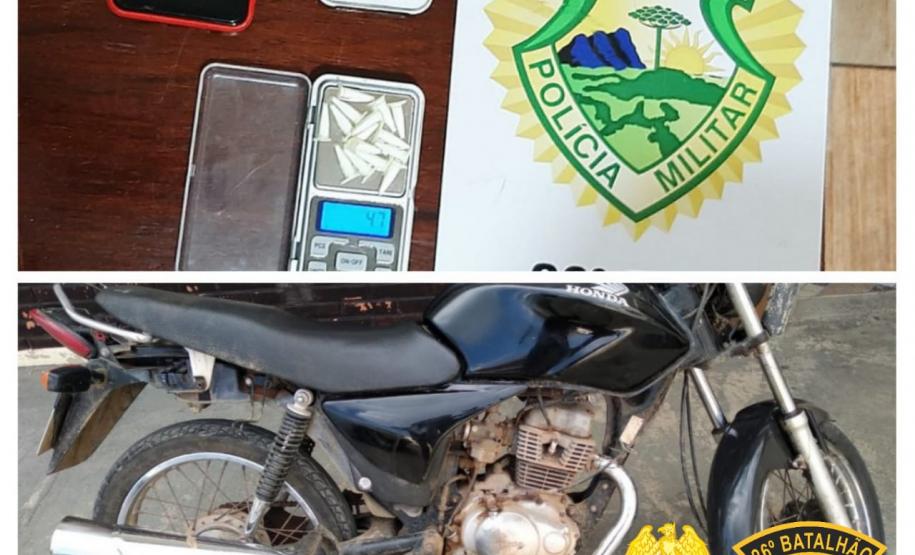 Nos Campos Gerais, PM recupera veículos e apreende droga