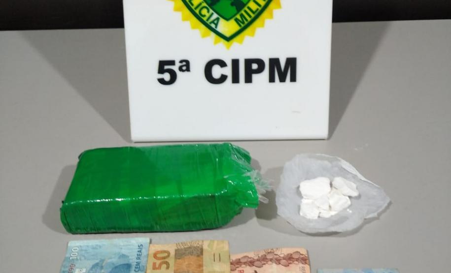 Ações distintas da PM resultam na prisão de duas pessoas por tráfico de drogas em Cianorte, no Noroeste do estado