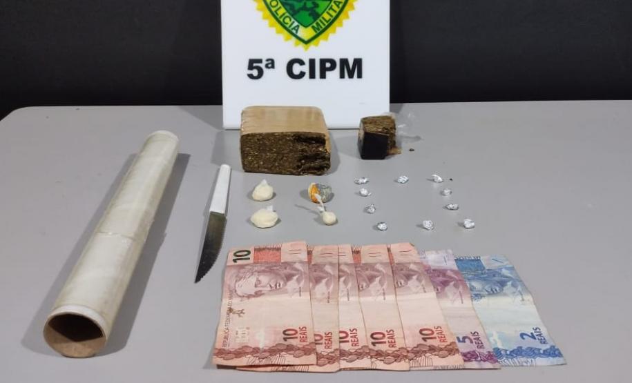 Ações distintas da PM resultam na prisão de duas pessoas por tráfico de drogas em Cianorte, no Noroeste do estado