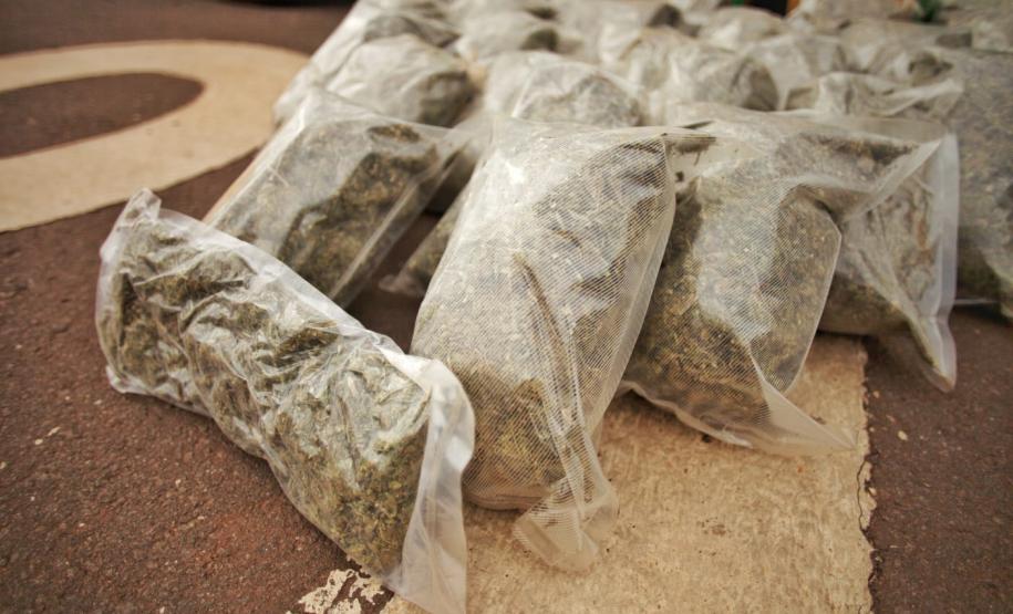 PM apreende carro carregado com mais de 64 quilos de maconha no Oeste do estado