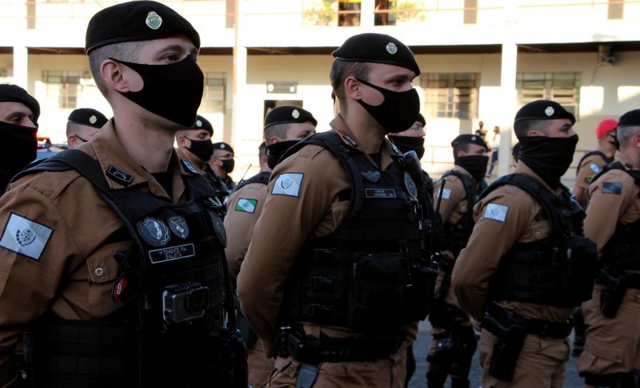 Mais de 200 policiais militares reforçam o policiamento das ruas de Curitiba e Região Metropolitana