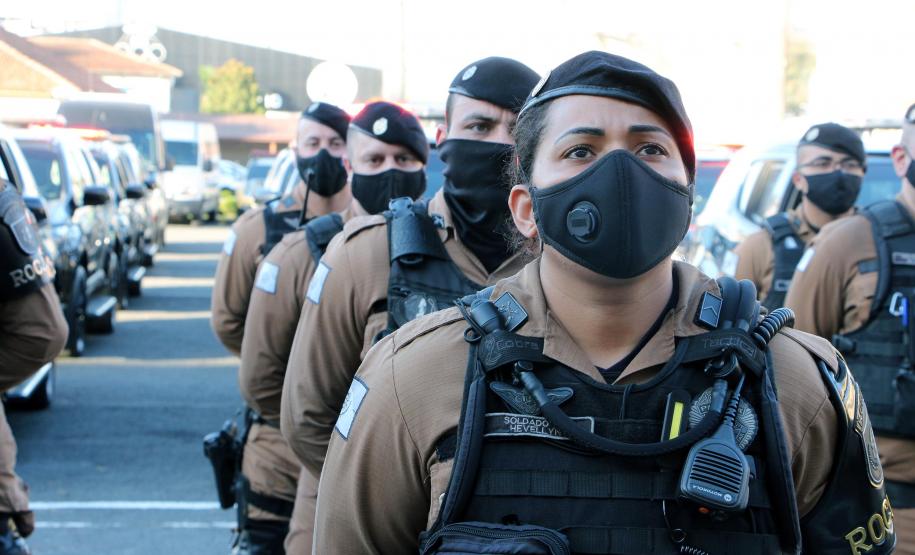Mais de 200 policiais militares reforçam o policiamento das ruas de Curitiba e Região Metropolitana