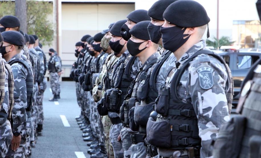 Mais de 200 policiais militares reforçam o policiamento das ruas de Curitiba e Região Metropolitana