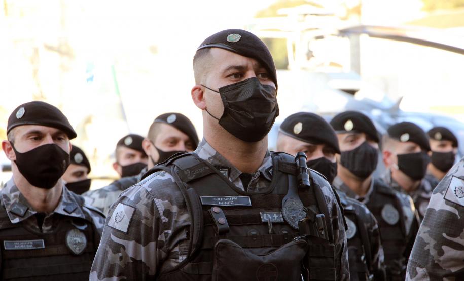 Mais de 200 policiais militares reforçam o policiamento das ruas de Curitiba e Região Metropolitana