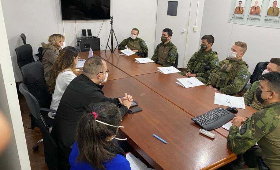 BPFron se reúne com membros da Secretaria Nacional de Políticas sobre Drogas em Marechal Cândido Rondon (PR)