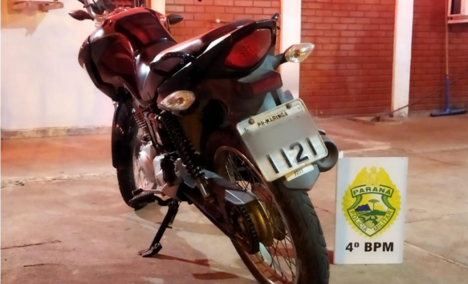 Em Maringá, PM encaminha envolvidos por furtos e receptação de moto furtada