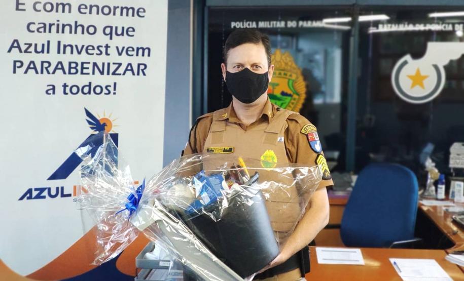 BPTran faz sorteio de cesta de ferramentas para pais policiais militares da unidade