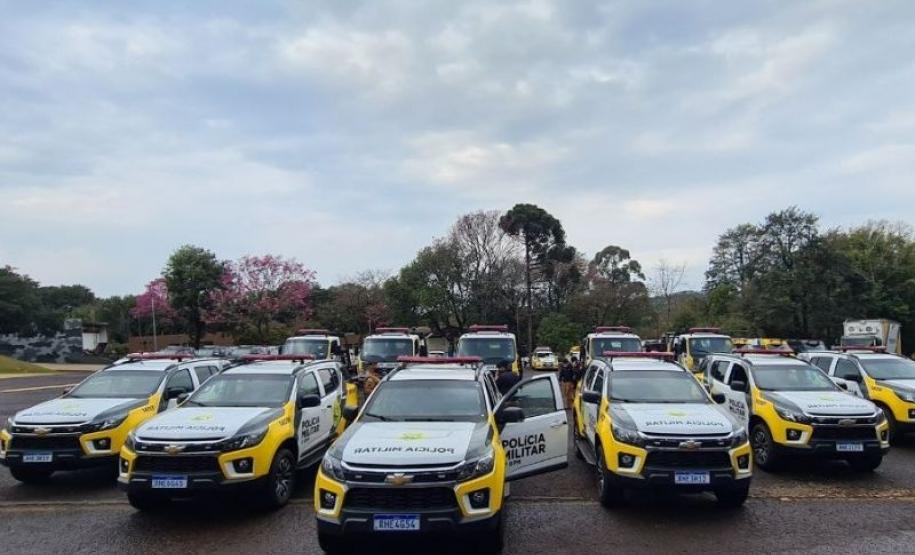 Comandante-Geral da PM participa de entrega de viaturas em Cascavel (PR)