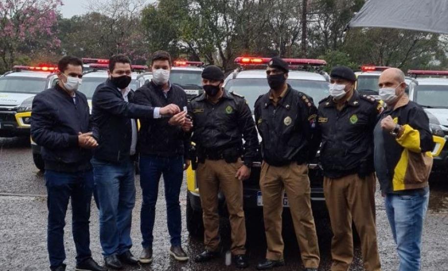 Comandante-Geral da PM participa de entrega de viaturas em Cascavel (PR)