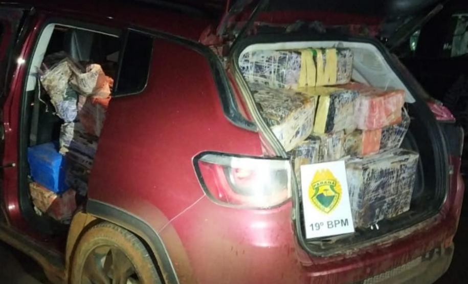 Carro com 464 quilos de maconha é apreendido pela PM em Toledo (PR)