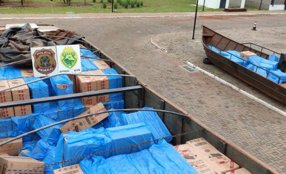Em um dia, BPFron apreende drogas e mais de 25 mil pacotes de cigarros no Oeste do estado