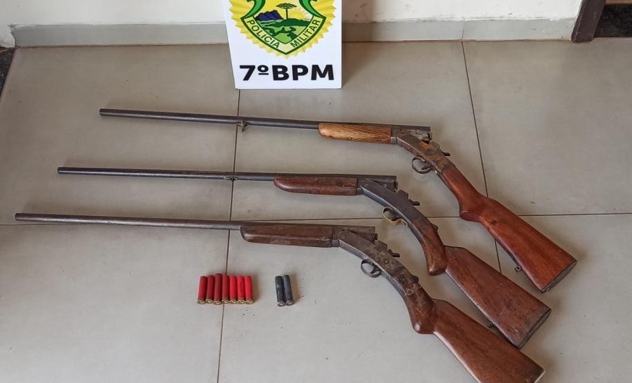 Polícia Militar de Goioerê apreende três armas de fogo e 101 quilos de maconha após denúncia anônima