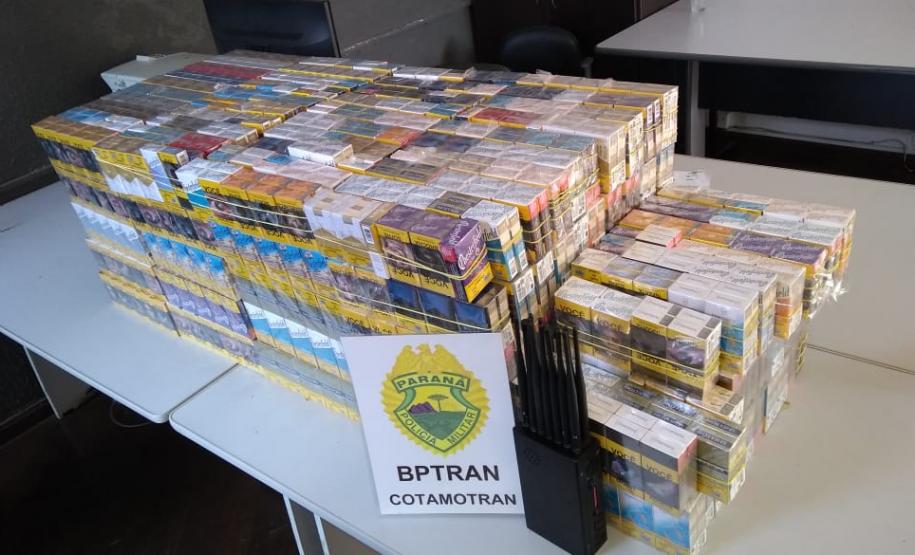 BPTran e Receita Estadual apreendem carga de R$ 46 mil em cigarros roubados na RMC